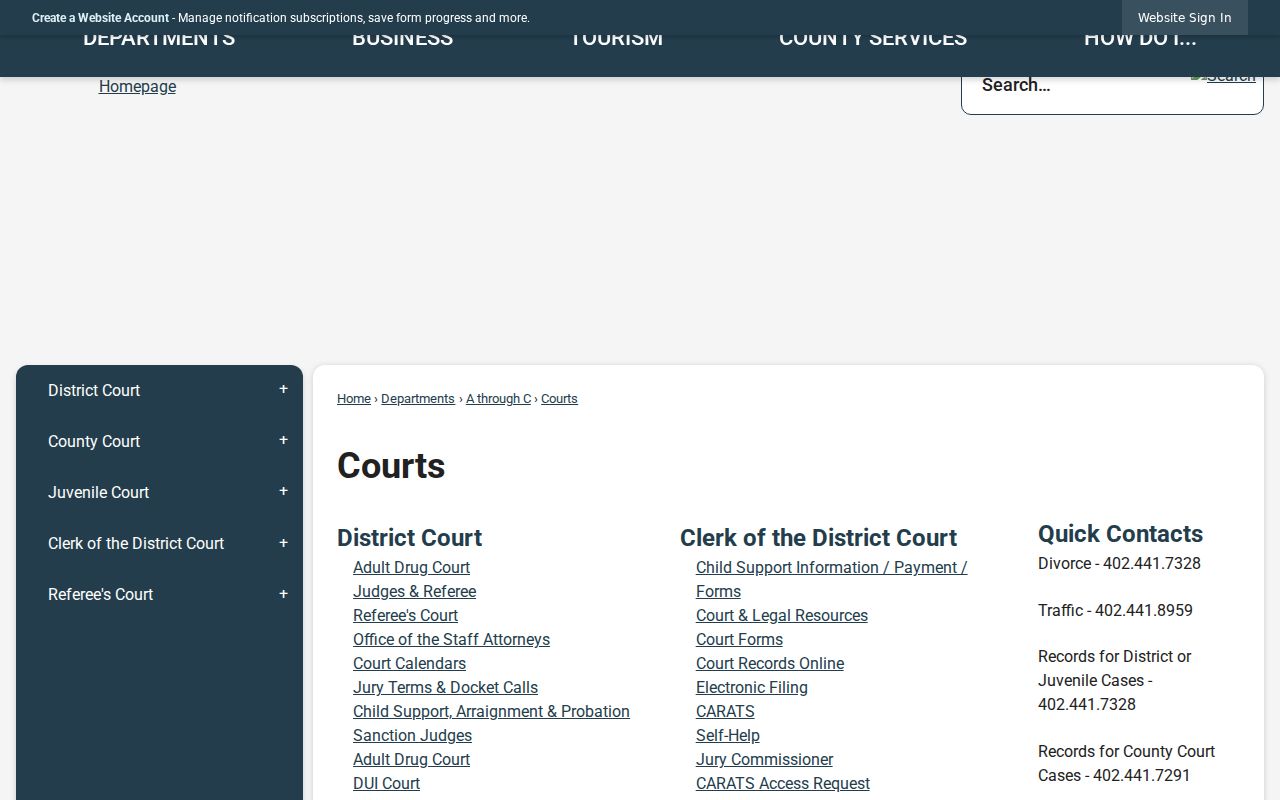 Lancaster County municipal court warrant records court routing links