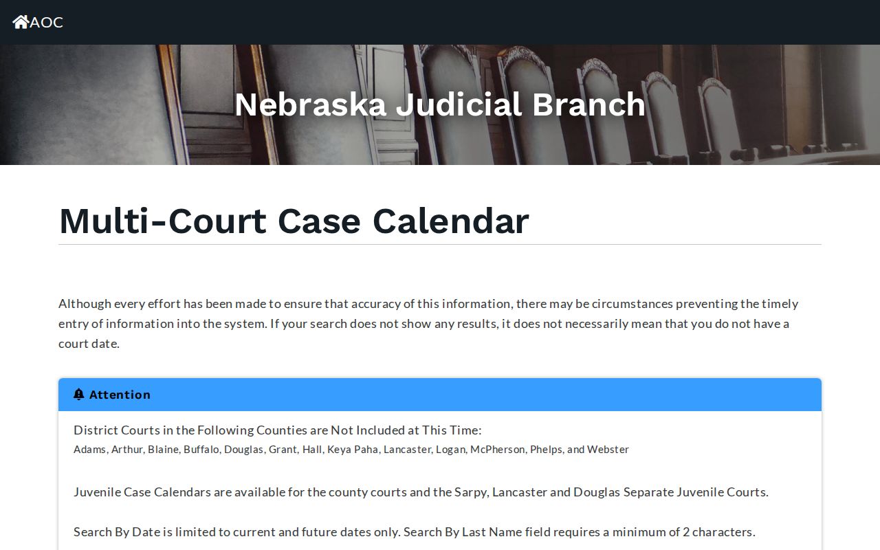 Lancaster County traffic warrant records court type selection