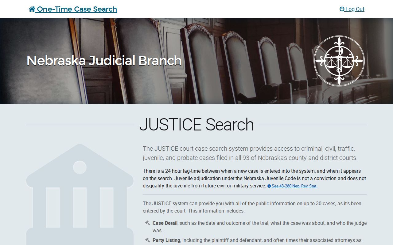 Lancaster County warrant records search agreement and party-name entry
