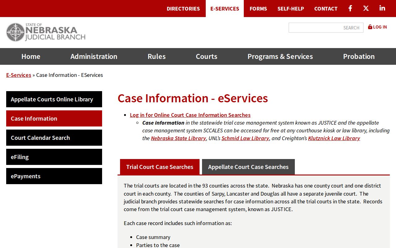 Lancaster County warrant records statewide search type and fee notice